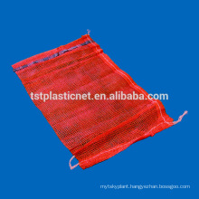 Wholesale HDPE pink, purple, blue plain woven garlic mesh bag